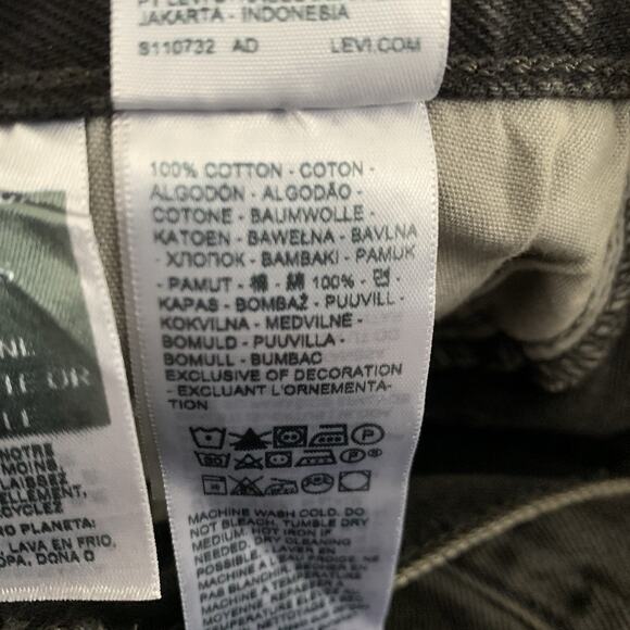 Levi’s Premium 501 90s Jeans Black Denim Button Fly Big E Size Tag 27x32 (29x32) - Picture 9 of 11